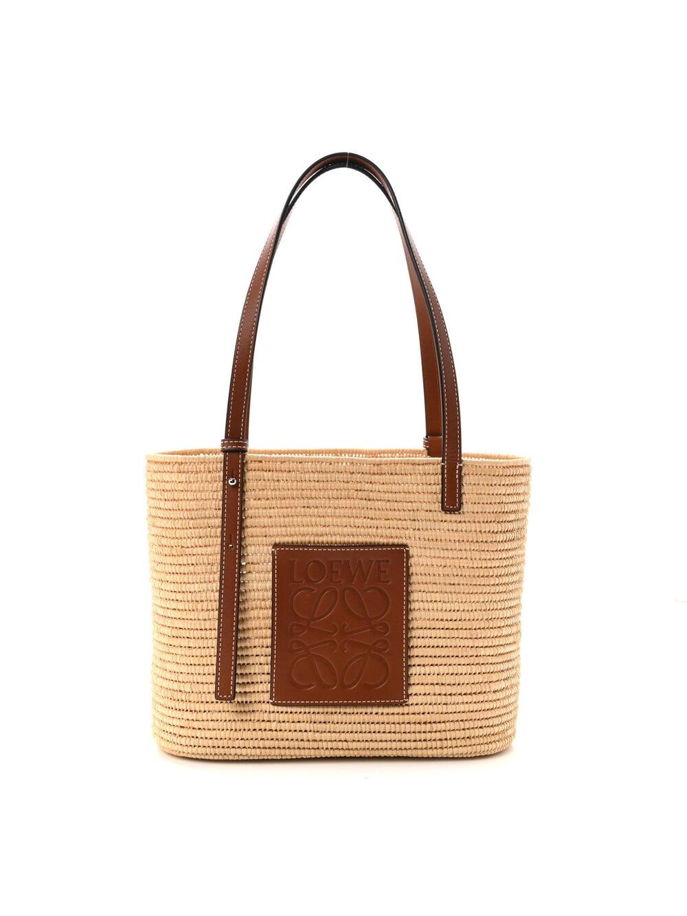 Loewe Raffia Small Square Basket Tote #334348L99B